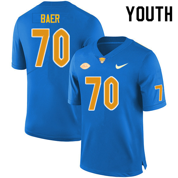 Youth #70 Ryan Baer Pitt Panthers College Football Jerseys Sale-Royal